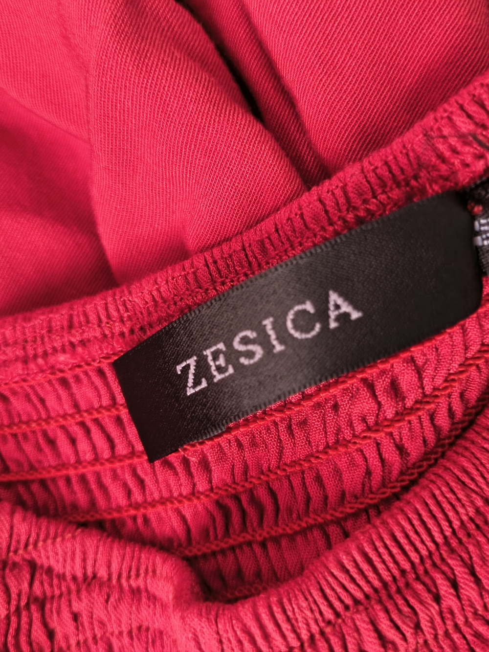 Zesica Zise M Smocked Bodice Tiered Maxi Dress in Rust. - Picture 7 of 9